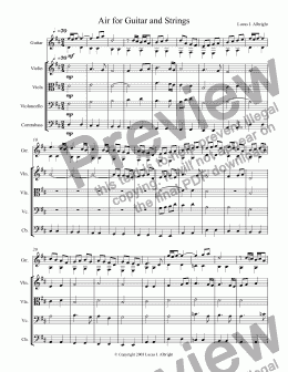 page one of Air for Guitar and Strings