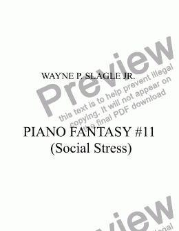 page one of PIANO FANTASY #11 (Social Stress)