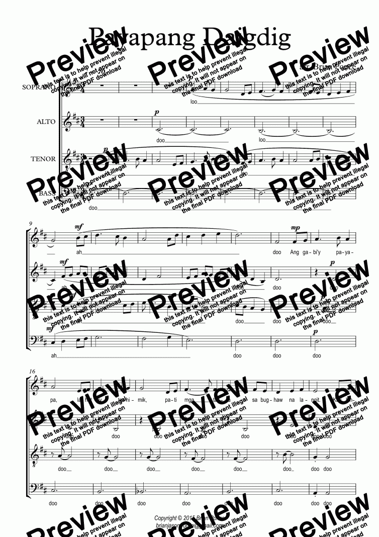 Payapang Daigdig - Download Sheet Music PDF file