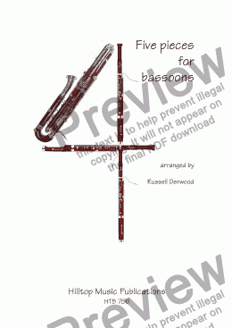 page one of Five pieces for four bassoons