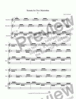 page one of Sonata for Two Marimbas