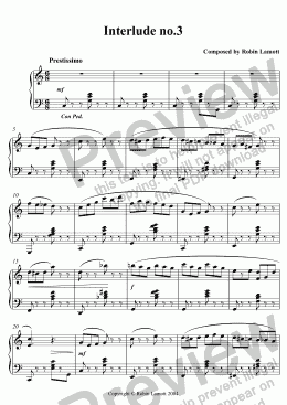 page one of Interlude no.3