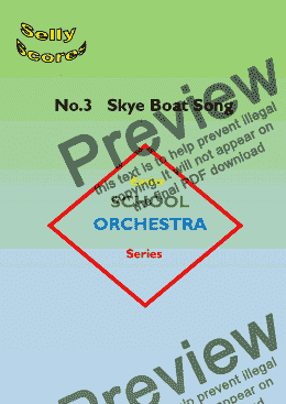 page one of EASIER SCHOOL ORCHESTRA SERIES 3 Skye Boat Song