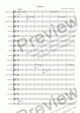 page one of BRASS BAND - Suite, Opus 14 - Mvt. 2 - Scherzo