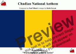 page one of Chadian National Anthem (Chadian Hymn) for Brass Quintet (MFAO World National Anthem Series)