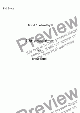 page one of Christmas-time for Brass Band by David Wheatley