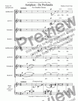 page one of Antiphon - De Profundis