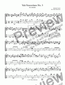 page one of Vals Venezolano No. 3 for Ukulele