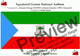 page one of Equatorial Guinea National Anthem for Brass Quintet (World National Anthem Series)