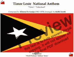 page one of East Timor National Anthem for Brass Quintet (World National  Anthem Series)