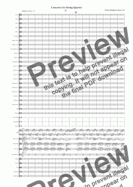 page one of Concerto for String Quartet and Orchestra 2nd movt