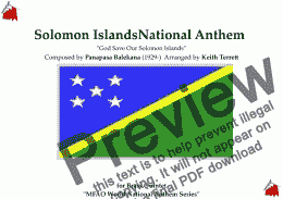 page one of Solomon Islands National Anthem (God Save Our Solomon Islands) for Brass Quintet (MFAO World National Anthem Series)