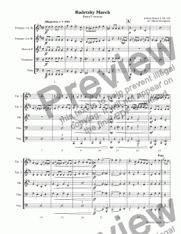 page one of Radetzky March