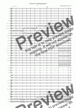 page one of Concerto for String Quartet and Orchestra 3rd movt