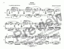 page one of Piano Sonata 3rd Movement