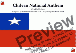 page one of Chilean National Anthem (Canción Nacional) for Brass Quintet (MFAO World National Anthem Series)