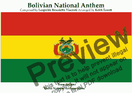 page one of Bolivian National Anthem for Brass Quintet  (World National Anthem Series)