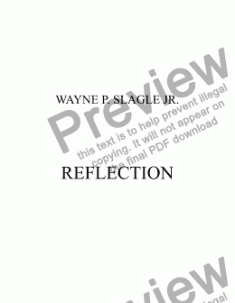 page one of REFLECTION