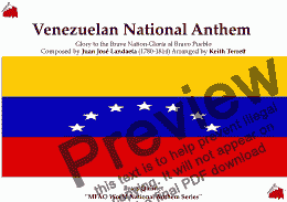 page one of Venezuelan National Anthem (Glory to the Brave Nation) for Brass Quintet (MFAO World National Anthem Series)