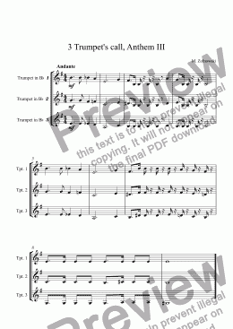 page one of 3 Trumpet’s call, Anthem III