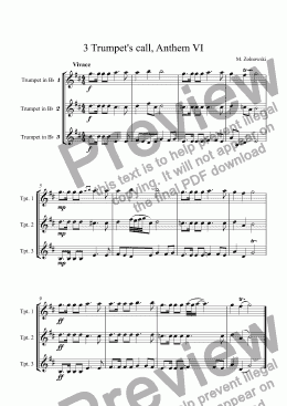 page one of 3 Trumpet’s call, Anthem VI