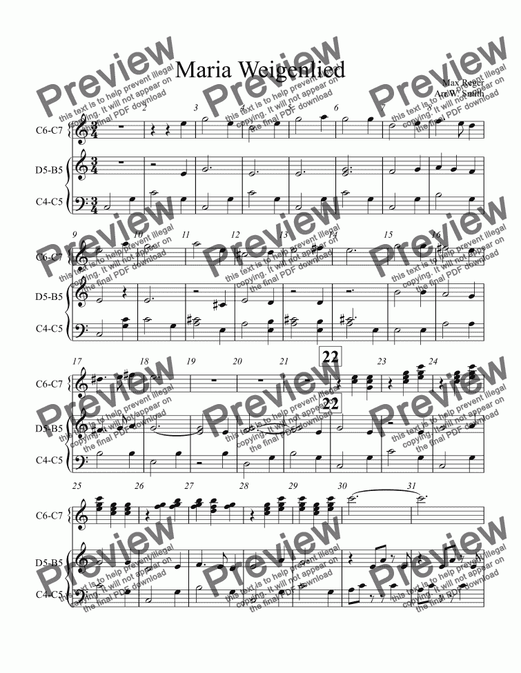 Maria Wiegenlied - Download Sheet Music PDF File