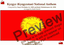 page one of Kyrgyz (Kyrgyzstan) National Anthem for Brass Quintet (World National Anthem Series)