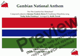 page one of Gambian National Anthem for Brass Quintet (World National Anthem Series)