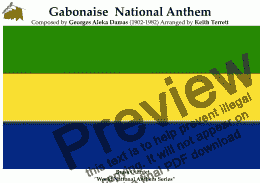 page one of Gabonaise National Anthem (La Concord) for Brass Quintet (MFAO World National Anthem Series)