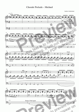 page one of Chorale Prelude - Michael