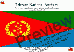 page one of Eritrean National Anthem for Brass Quintet (World National Anthem Series)