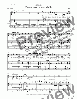 page one of Habanera: L’amour est un oiseau rebelle [Carmen: mezzo]