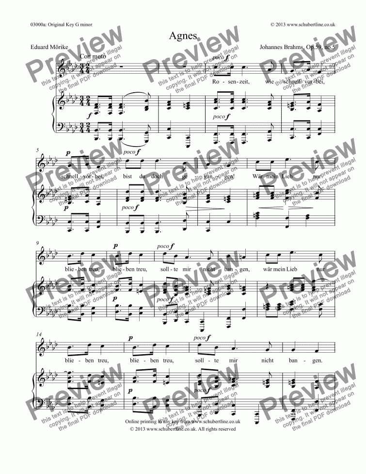 Agnes - Download Sheet Music PDF file