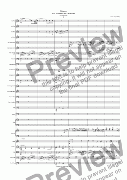 page one of Miscere for Marimba and Orchestra