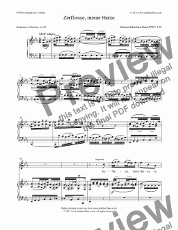 page one of Zerfliesse, meine Herze [St. John Passion: sop.]