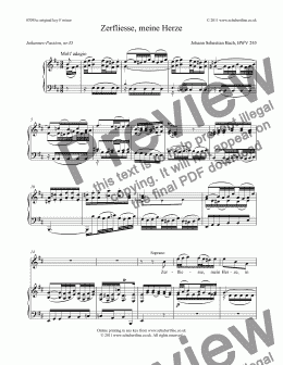 page one of Zerfliesse, meine Herze [St. John Passion: sop.]