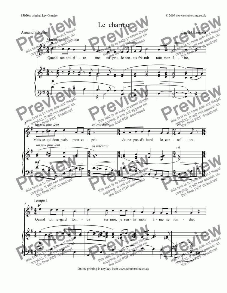 Le charme - Download Sheet Music PDF file