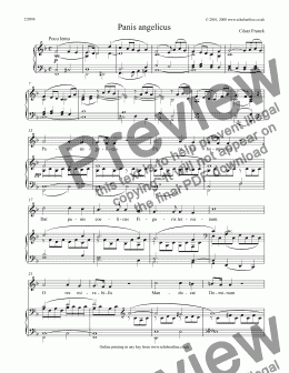 page one of Panis angelicus [C. Franck]