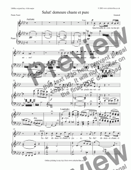 page one of Salut! demeure chaste et pure [Faust: tenor]