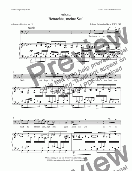 page one of Betrachte, meine Seel [St. John Passion: bass]