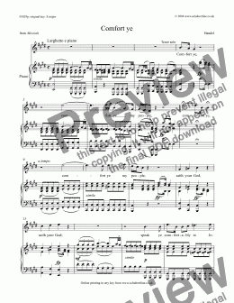 page one of Comfort ye [Messiah: tenor]