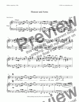 page one of Honour and Arms [Samson: baritone/bass]