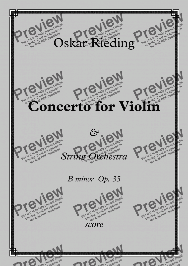 O. Rieding - Concerto for Violin and String Orchestra B minor Op.35 ...