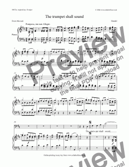 page one of The trumpet shall sound [Messiah: bass]