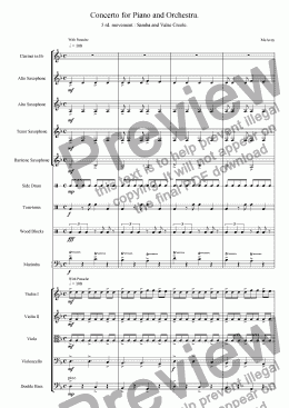 page one of Piano Concerto : 3 rd.  Movement