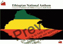 page one of Ethiopian National Anthem (Wodefit Gesgeshi, Widd Innat Ityopp’ya) for Brass Quintet (World National Anthem Series)