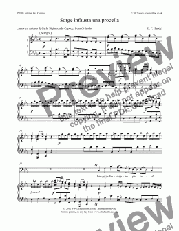 page one of Sorge infausta una procella [Orlando: baritone]