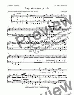 page one of Sorge infausta una procella [Orlando: baritone]