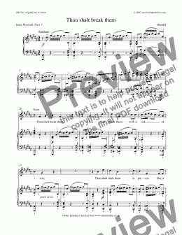 page one of Thou shalt break them [Messiah: tenor]