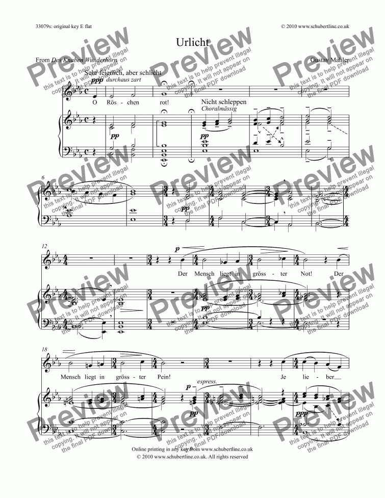 Urlicht Download Sheet Music Pdf File